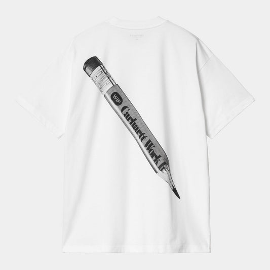 S/s Wip Pencil T-shirt - White / Black