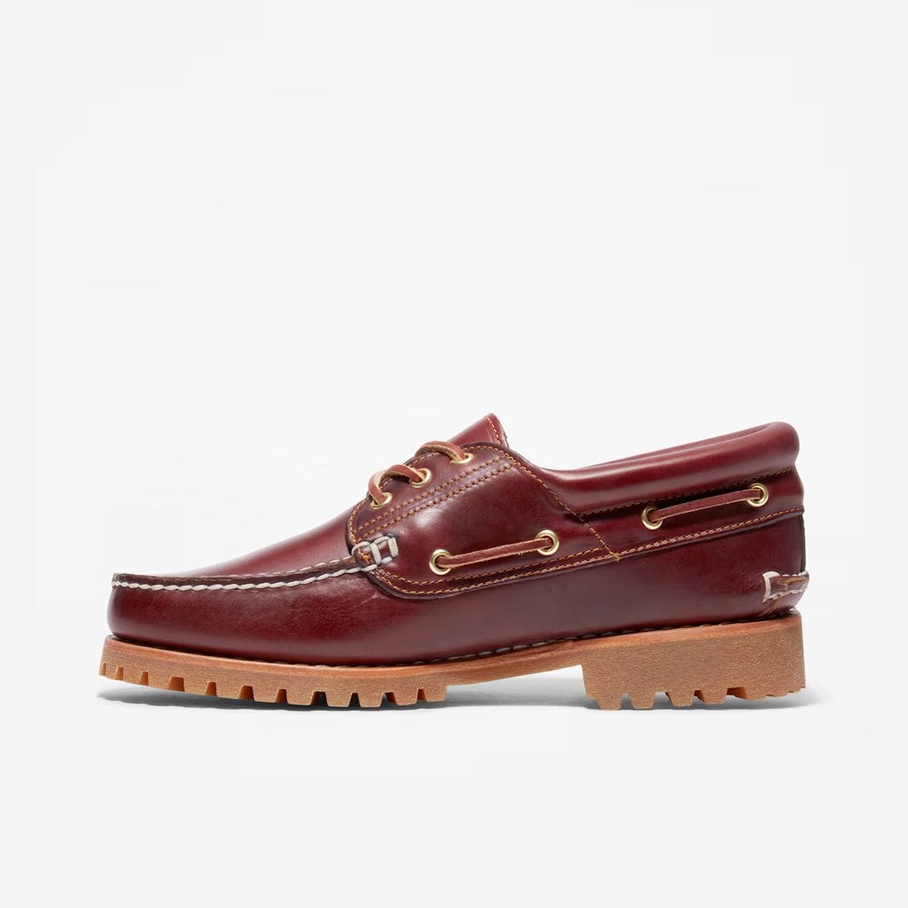 Authentic Handsewn Boat Shoe - Burgundy