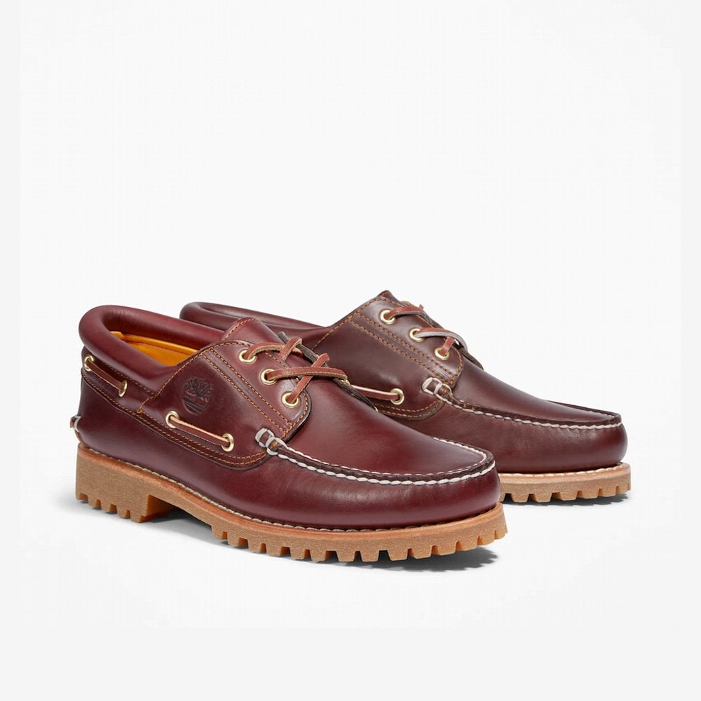 Authentic Handsewn Boat Shoe - Burgundy
