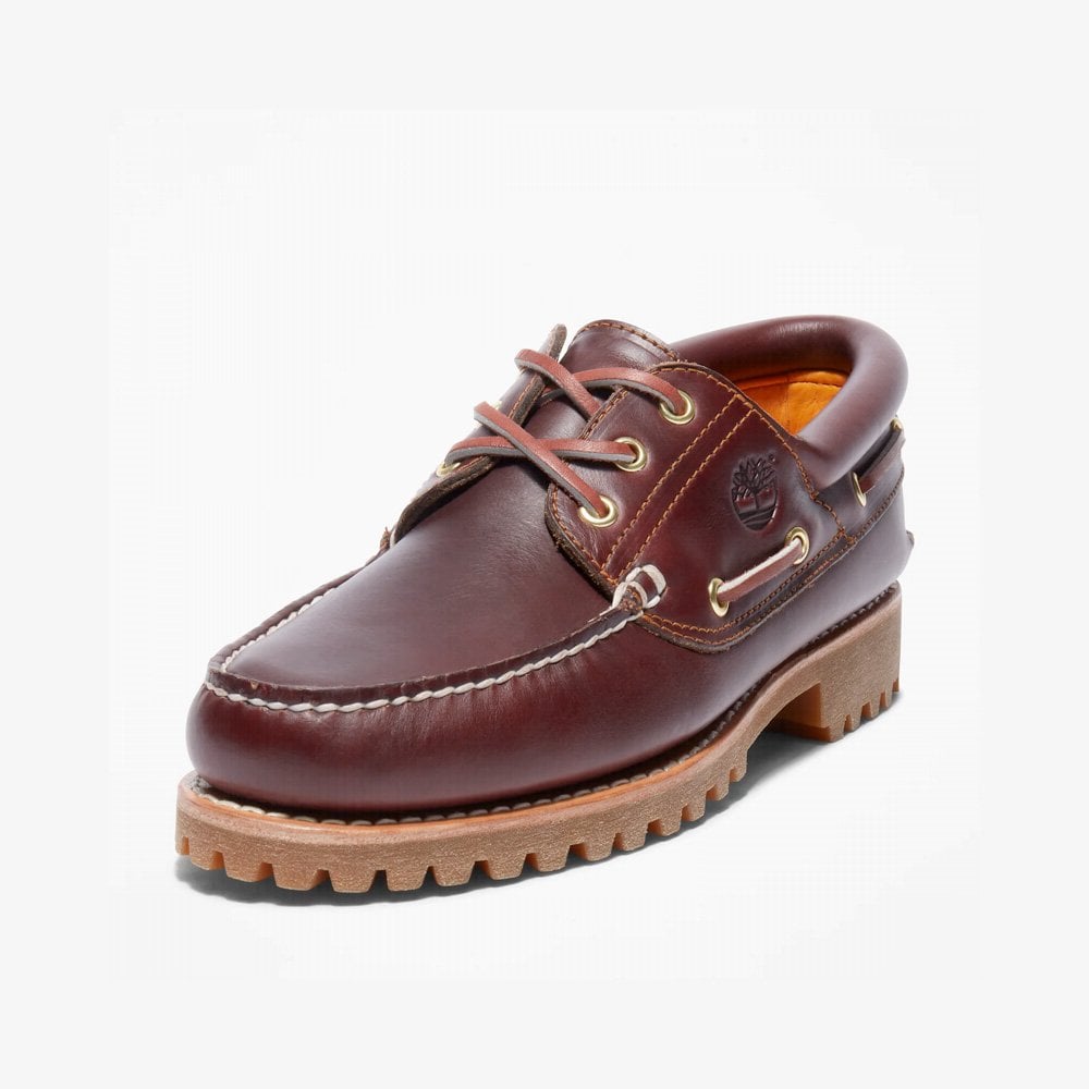 Authentic Handsewn Boat Shoe - Burgundy