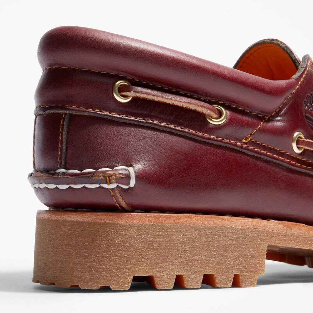Authentic Handsewn Boat Shoe - Burgundy