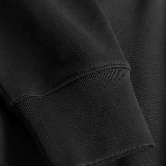 Ketel Relaxed Organic Norse Logo 1/2 Zip - Black