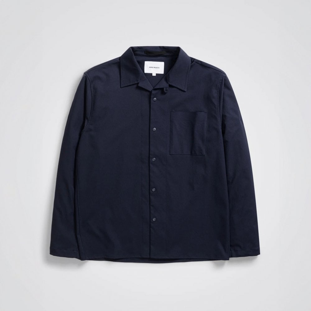 Carsten Solotex Twill Longsleeve Shirt - Dark Navy