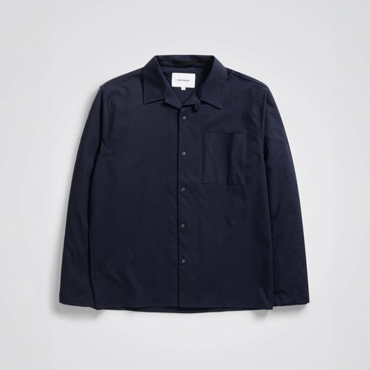 Carsten Solotex Twill Longsleeve Shirt - Dark Navy