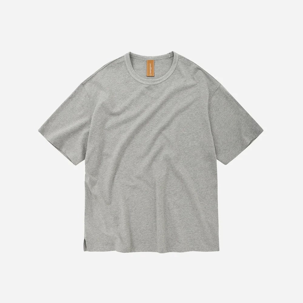 OG Double Rib Oversized Tee - Melange Grey