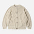 Heavy Wool Round Cardigan - Cream