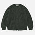 Heavy Wool Round Cardigan - Forest Green