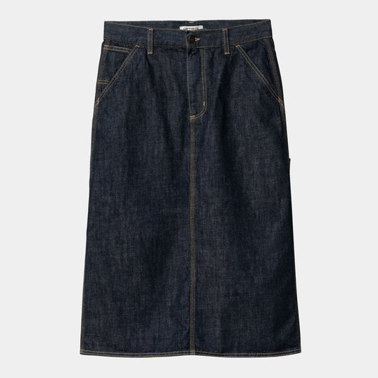 W' Single Knee Skirt Blue Rinsed