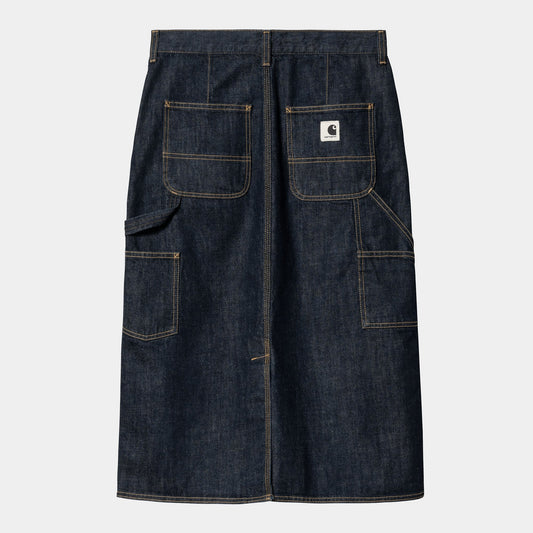 W' Single Knee Skirt Blue Rinsed