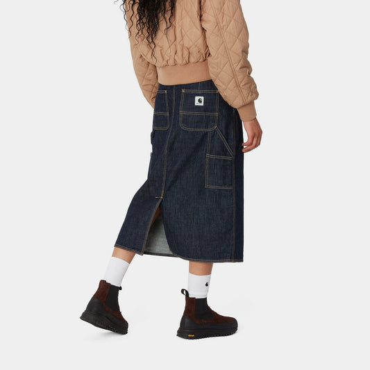 W' Single Knee Skirt Blue Rinsed