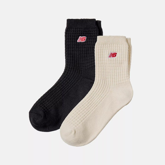 Waffle Knit Ankle Socks - 2 Pair Pack