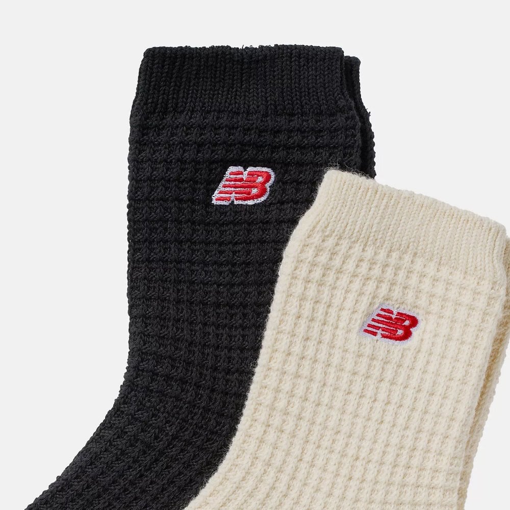 Waffle Knit Ankle Socks - 2 Pair Pack