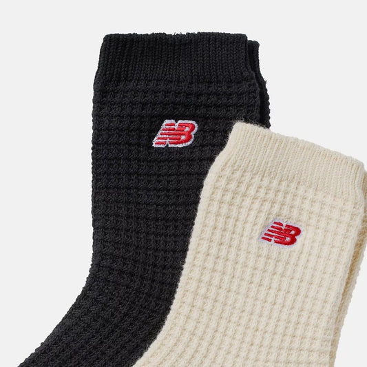 Waffle Knit Ankle Socks - 2 Pair Pack