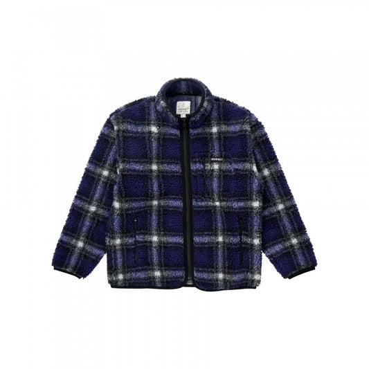 Shadow Plaid Sherpa Jacket - Purple Shadow Plaid