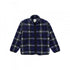 Shadow Plaid Sherpa Jacket - Purple Shadow Plaid