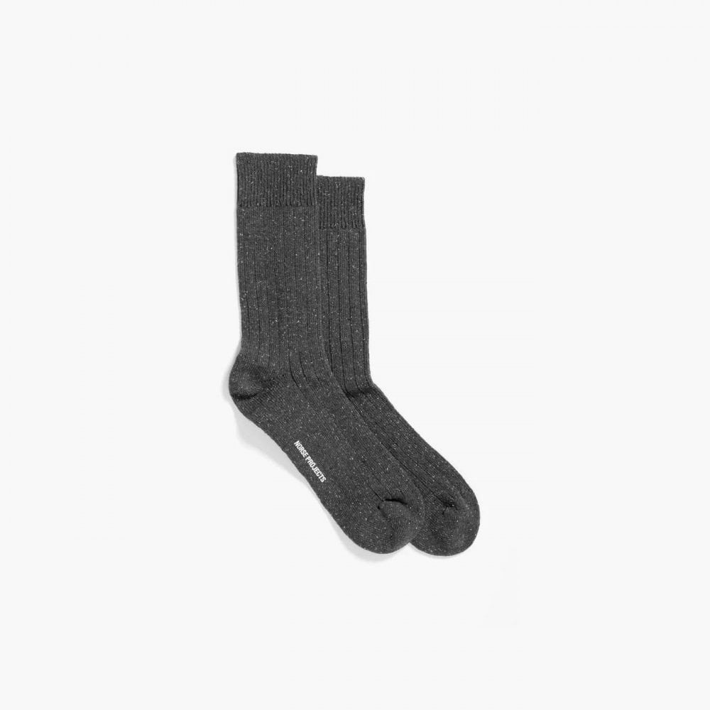 Bjarki Neps Socks - Charcoal Melange