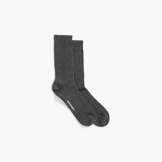 Bjarki Neps Socks - Charcoal Melange