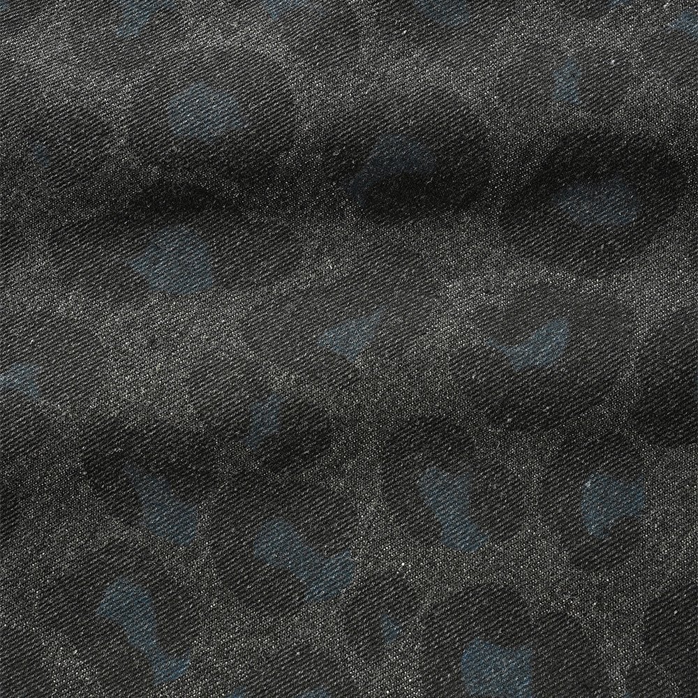 Leopard Denim Jeans Black