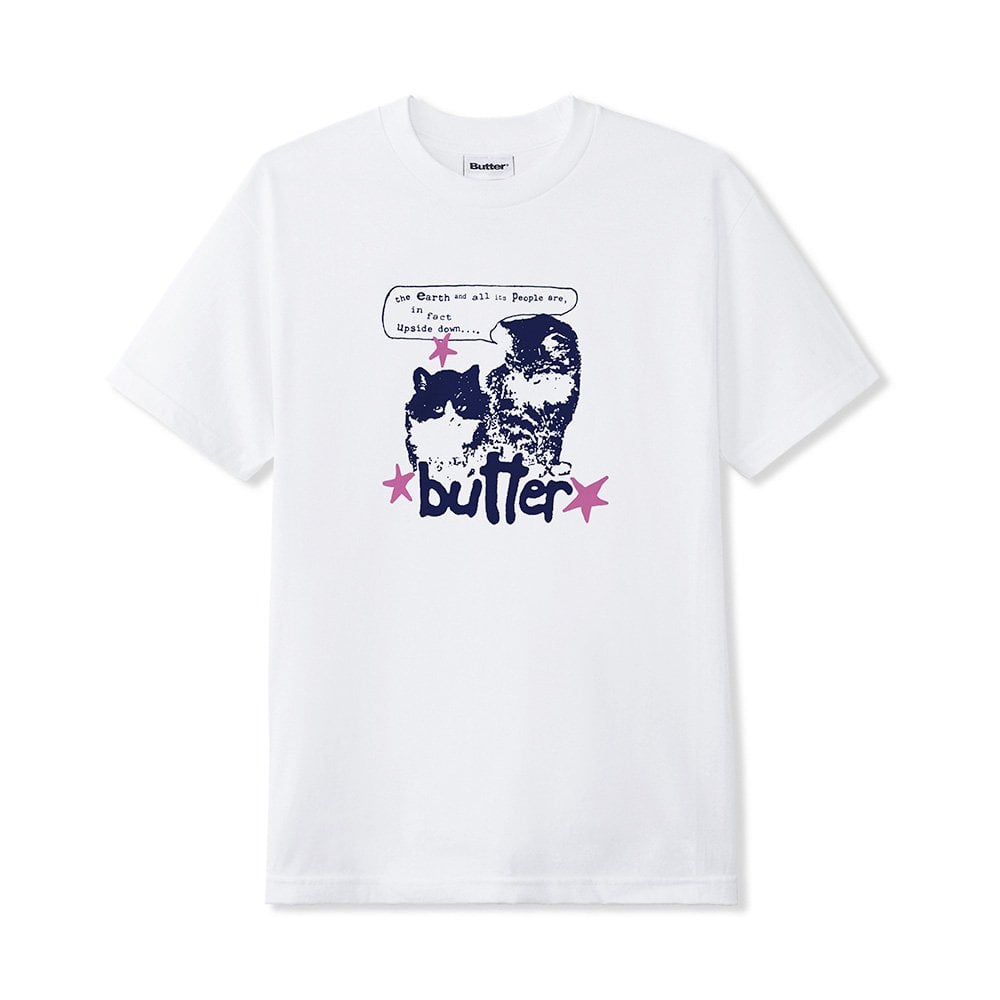 Upside Down Tee White