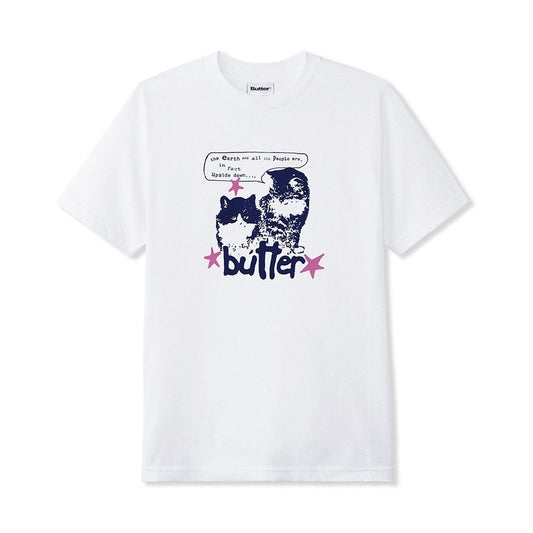 Upside Down Tee White