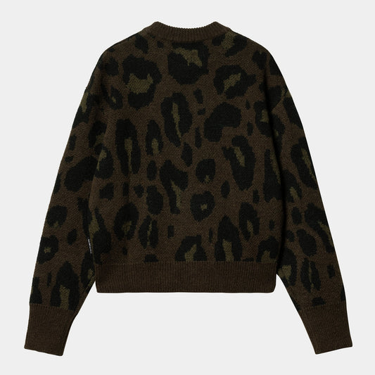 Women's W' Merton Sweater - Camo Leo Jacquard, Tamarind