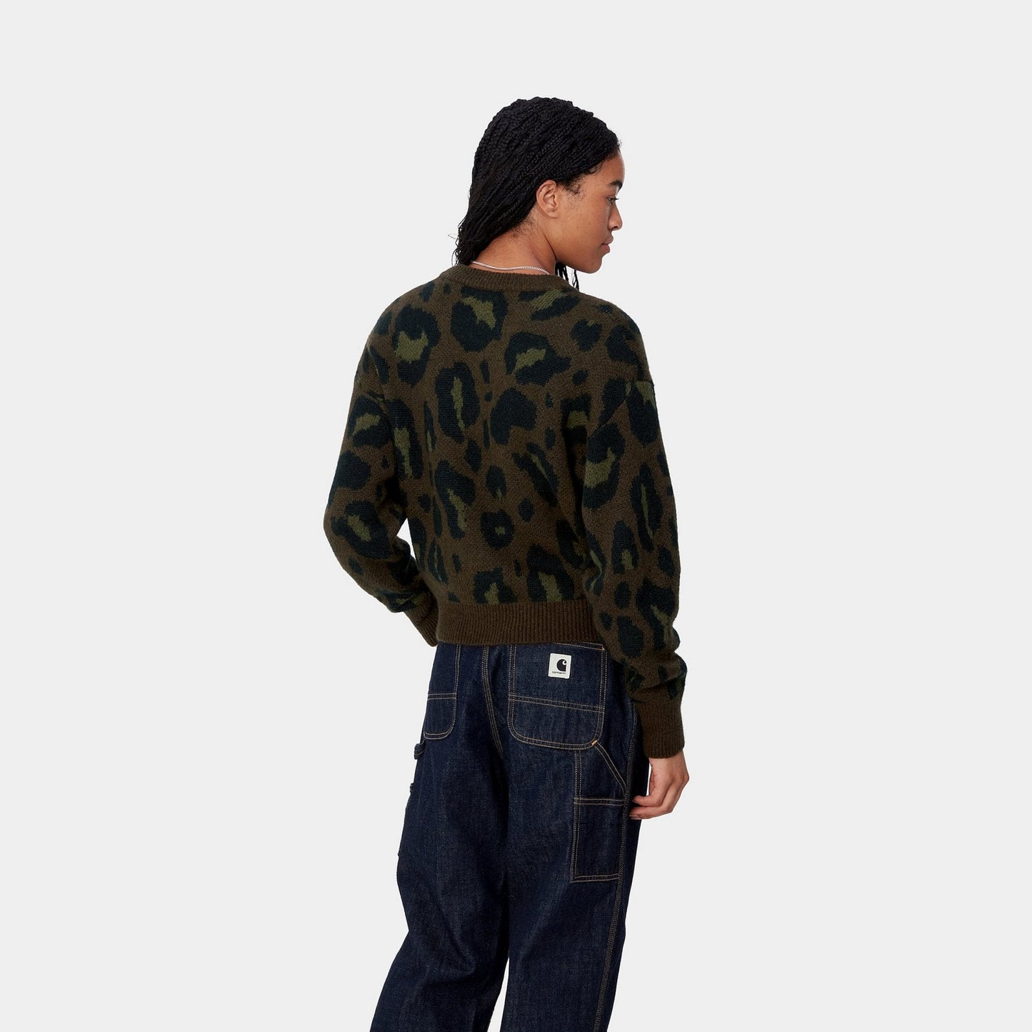 Women's W' Merton Sweater - Camo Leo Jacquard, Tamarind