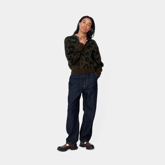 Women's W' Merton Sweater - Camo Leo Jacquard, Tamarind