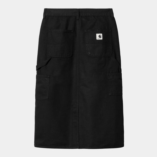 W' Double Knee Skirt Black Rinsed