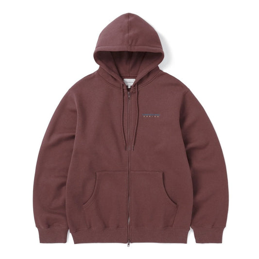 DSN-Logo Zip Up Hoodie - Burgundy