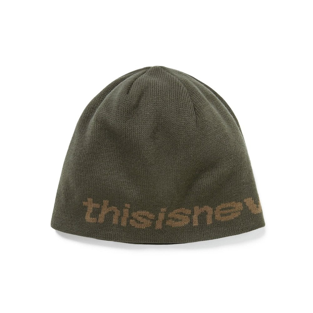 SP-logo No Cuff Beanie - Moss
