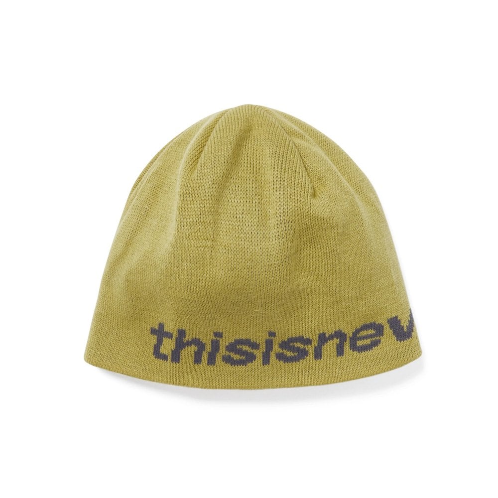SP-logo No Cuff Beanie - Yellow Green
