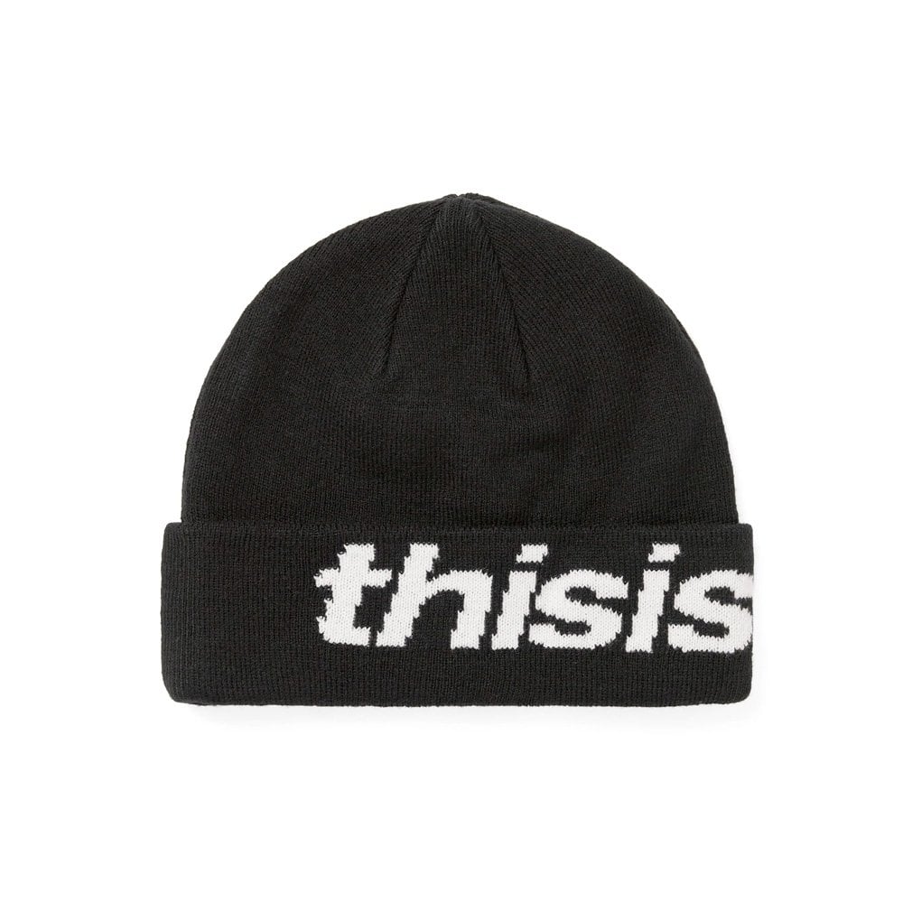 HSP-Logo Big Cuff Beanie - Black