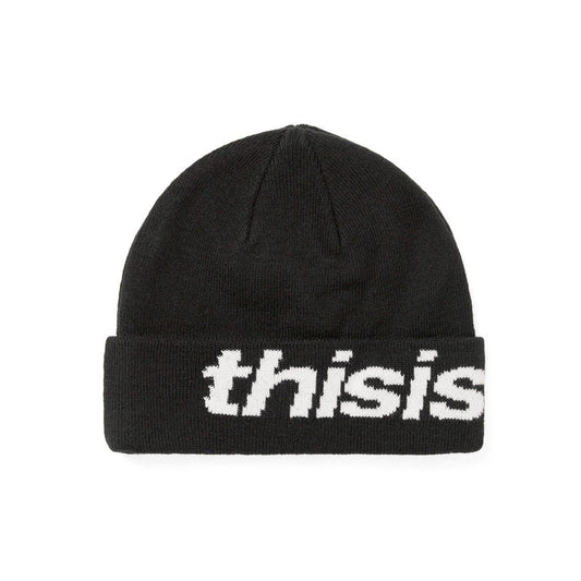 HSP-Logo Big Cuff Beanie - Black