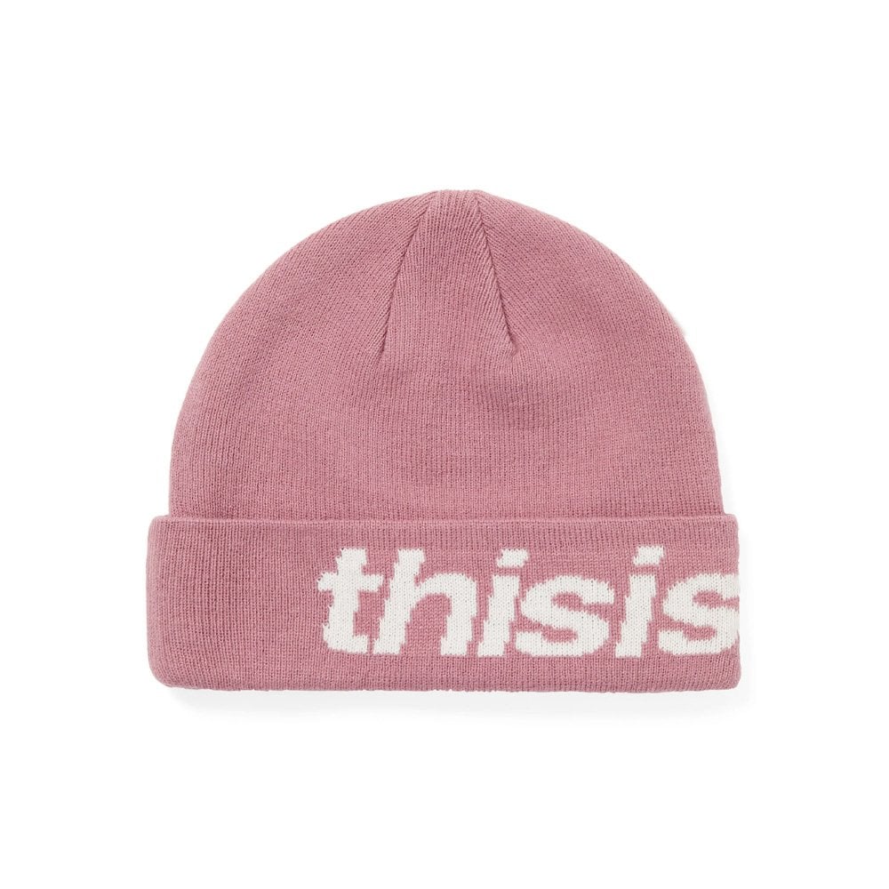 HSP-Logo Big Cuff Beanie - Dusty Pink