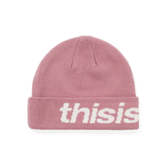 HSP-Logo Big Cuff Beanie - Dusty Pink