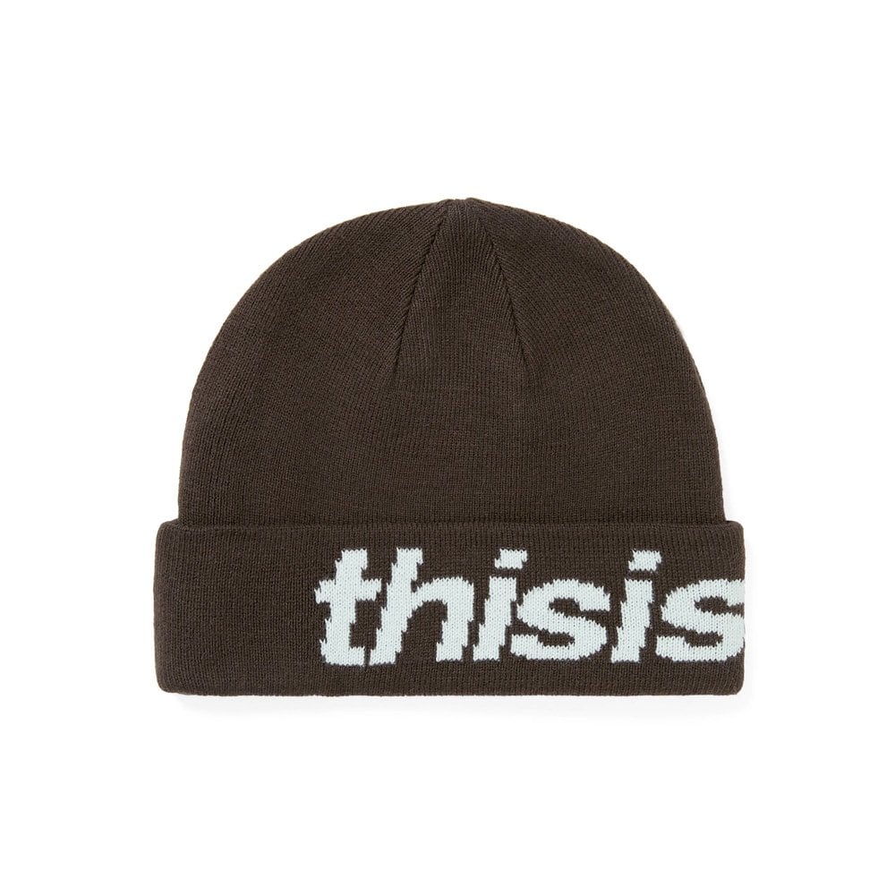 HSP-Logo Big Cuff Beanie - Mocha