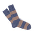 Wool Cashmere Stripes Crew - Blue Grey
