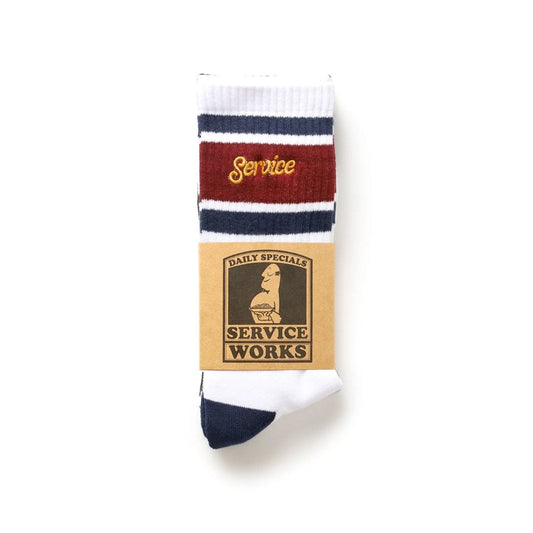 Logo Ringer Socks, White