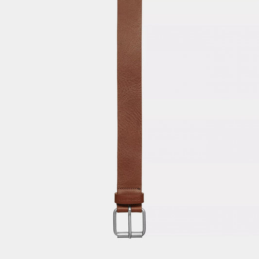 Ryan Belt 100 % Leather Cognac / Silver