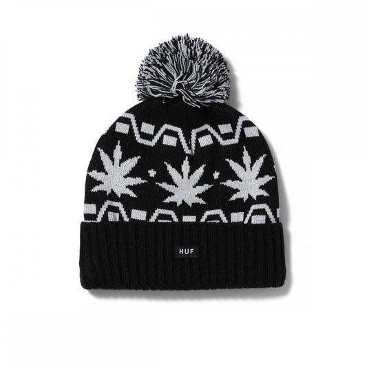 Apres Cuff Pom Beanie - Black