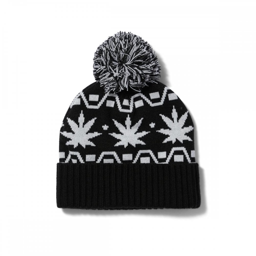 Apres Cuff Pom Beanie - Black