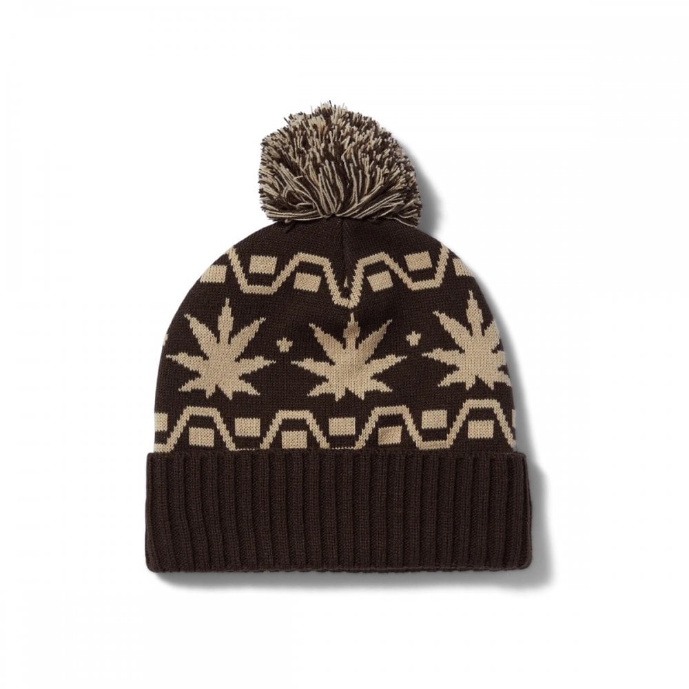 Apres Cuff Pom Beanie - Brown