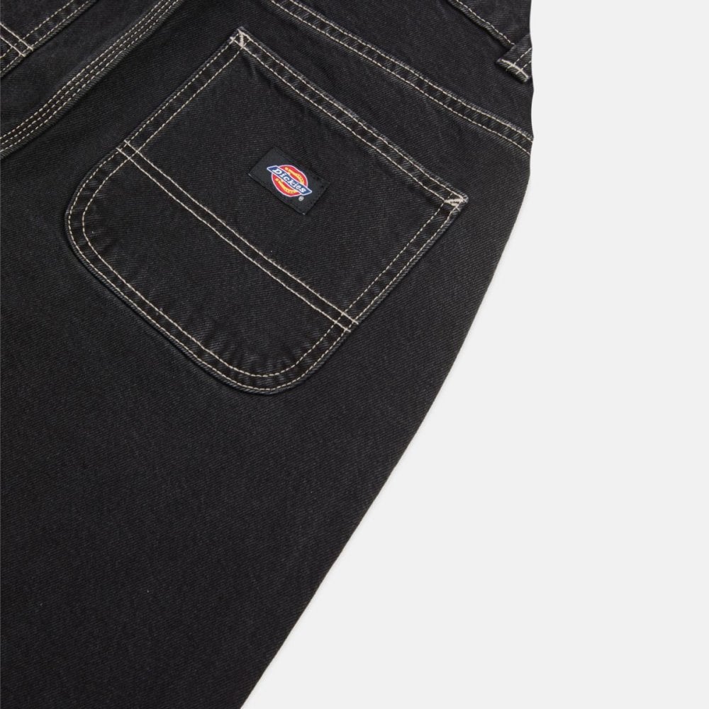 W' Madison Double Knee Denim Loose  - Black Wash