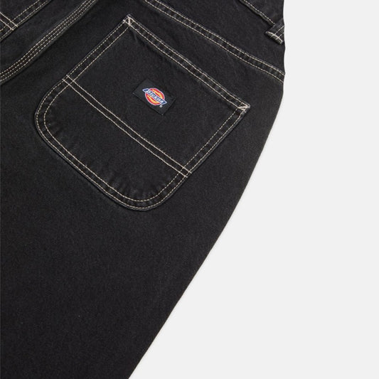W' Madison Double Knee Denim Loose  - Black Wash