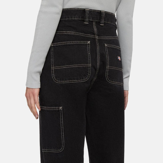 W' Madison Double Knee Denim Loose  - Black Wash