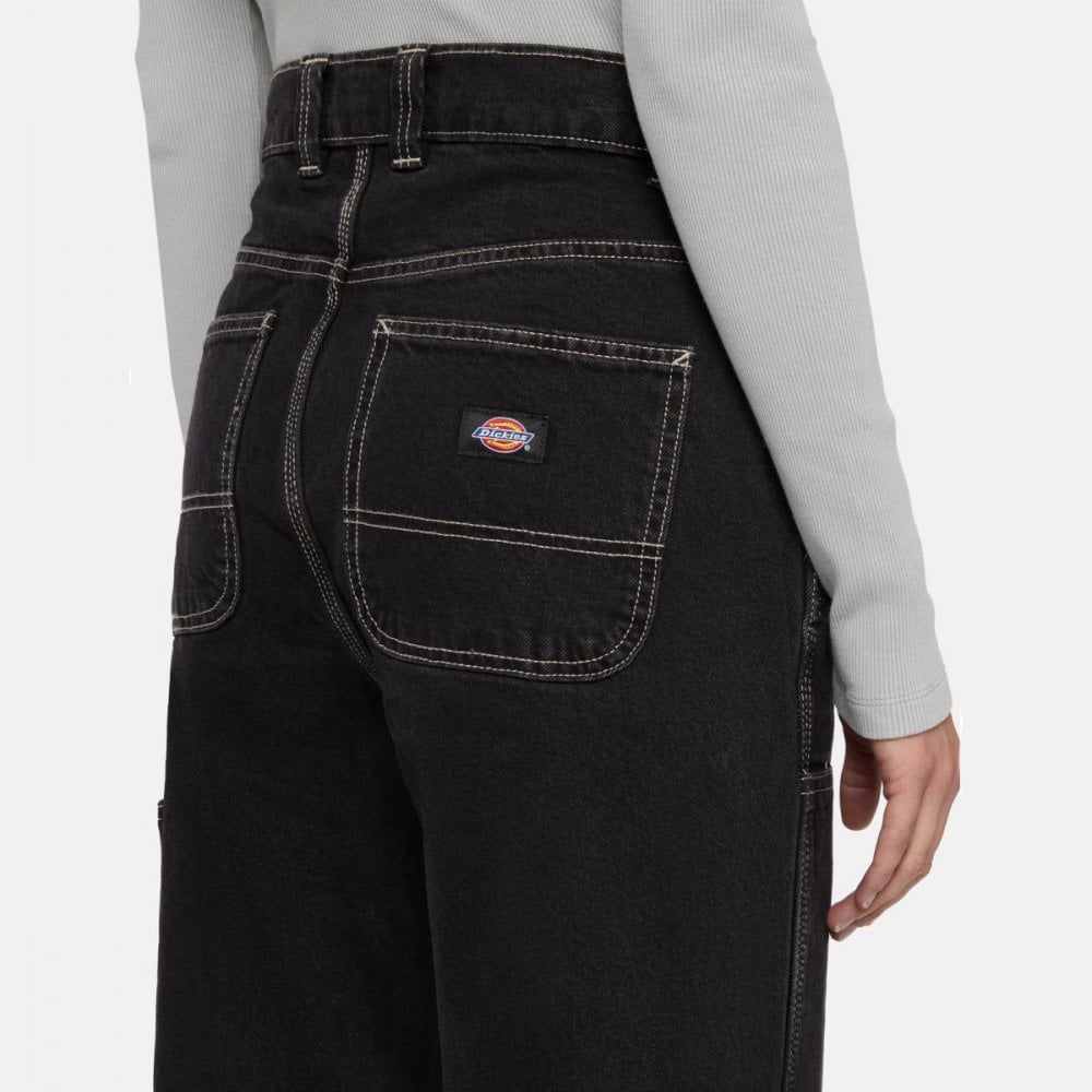 W' Madison Double Knee Denim Loose  - Black Wash