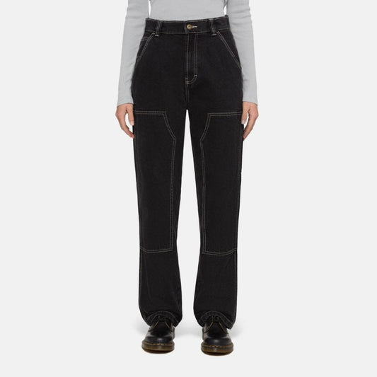 W' Madison Double Knee Denim Loose  - Black Wash