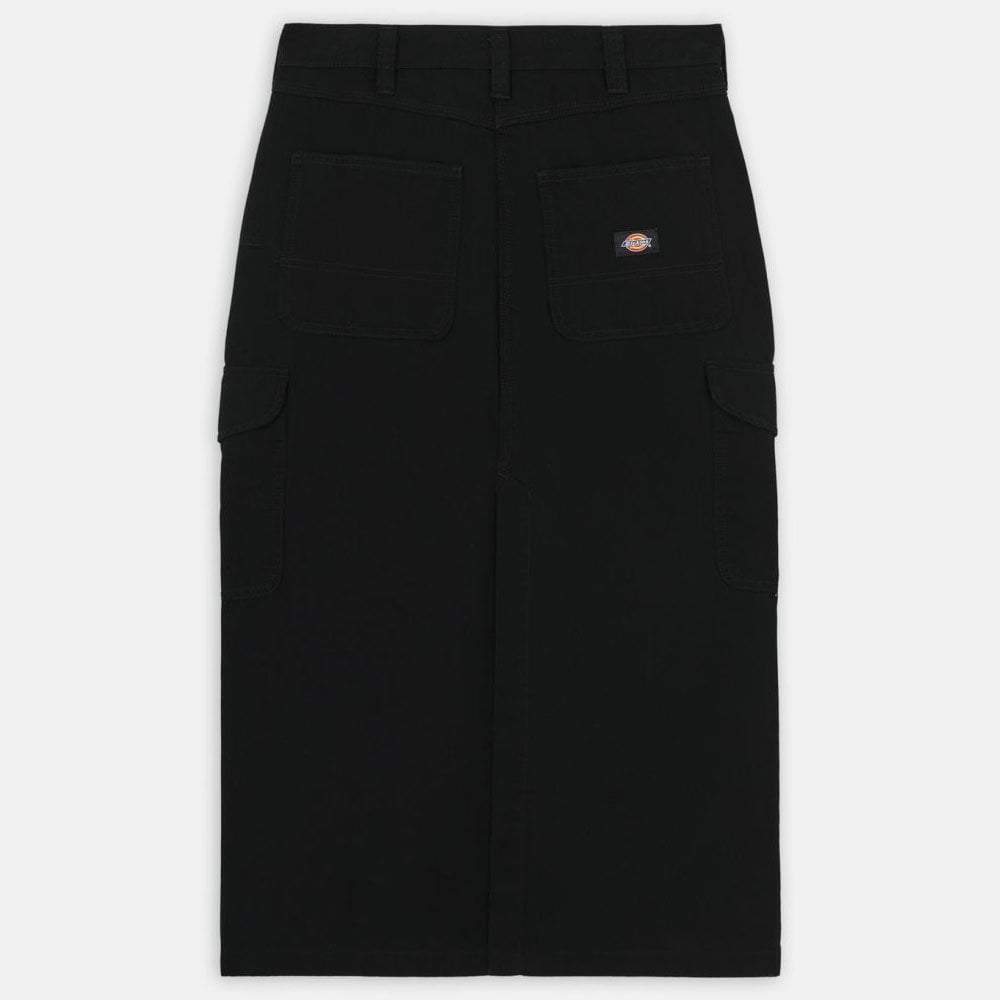 W' Duck Canvas Cargo Skirt - Black