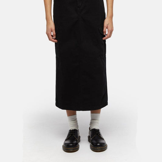 W' Duck Canvas Cargo Skirt - Black