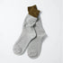 Double Face Crew Socks Silk & Cotton - Olive/gray